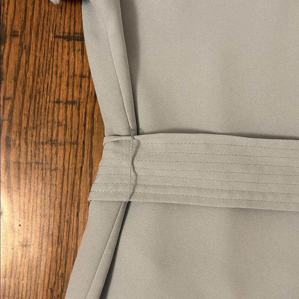 Wilfred Powder Blue Ruffle Wrap Mini Dress - Picture 9 of 10